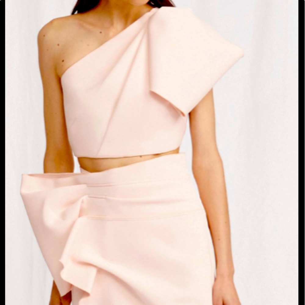 Acler Mancroft two piece skirt set and top.